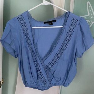 Blue crop top great material